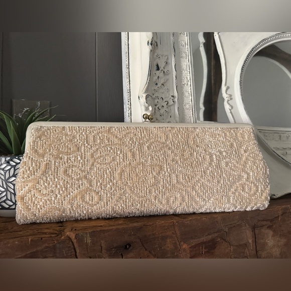 Vintage INGBER | 50’ 60’s MCM Clutch bag brocade Elongated Mid century clutch - Picture 1 of 14
